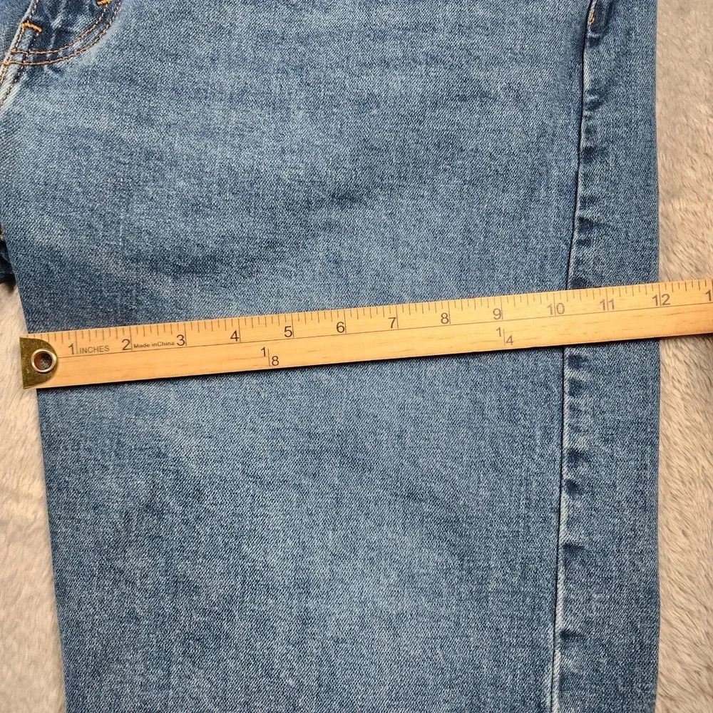 Levis 505 Jeans Mens 40x30 Blue Medium Wash Regular Straight Stretch Denim